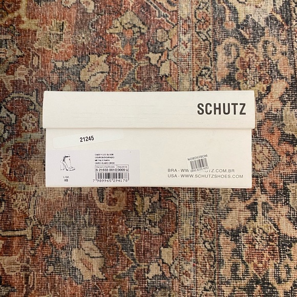 Schutz Cady Lee Block Metallic Leather Sandal - Picture 10 of 10